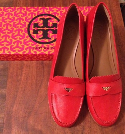 TORY BURCH, Brick red Women's Loafers