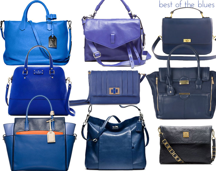 blue handbags - shopping's my cardio